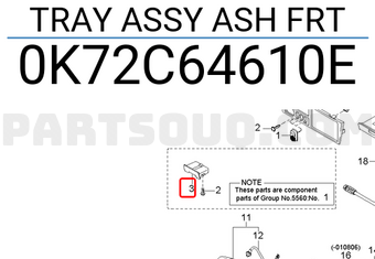 Hyundai / KIA 0K72C64610E TRAY ASSY ASH FRT