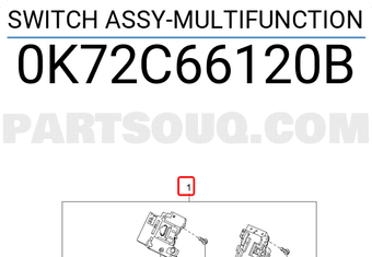 Hyundai / KIA 0K72C66120B SWITCH ASSY-MULTIFUNCTION