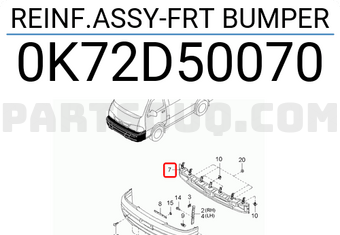 Hyundai / KIA 0K72D50070 REINF.ASSY-FRT BUMPER