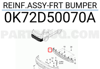 Hyundai / KIA 0K72D50070A REINF.ASSY-FRT BUMPER