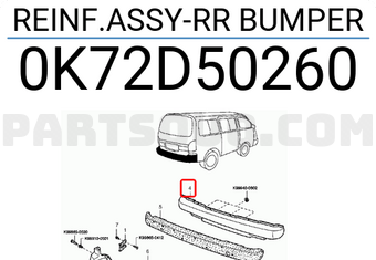 Hyundai / KIA 0K72D50260 REINF.ASSY-RR BUMPER