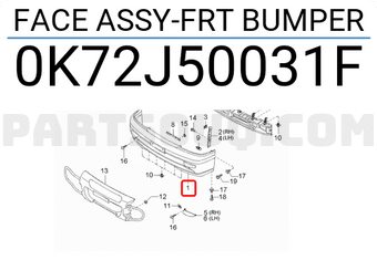 Hyundai / KIA 0K72J50031F FACE ASSY-FRT BUMPER