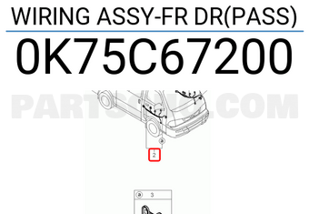 Hyundai / KIA 0K75C67200 WIRING ASSY-FR DR(PASS)