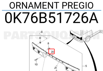 Hyundai / KIA 0K76B51726A ORNAMENT PREGIO