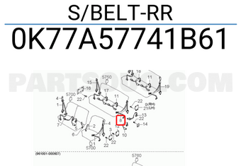 Hyundai / KIA 0K77A57741B61 S/BELT-RR