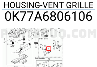 Hyundai / KIA 0K77A6806106 HOUSING-VENT GRILLE