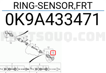 Hyundai / KIA 0K9A433471 RING-SENSOR,FRT