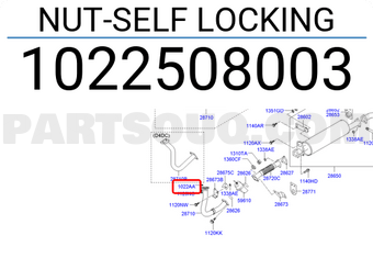 Hyundai / KIA 1022508003 NUT-SELF LOCKING