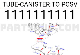 Hyundai / KIA 1111111111 TUBE-CANISTER TO PCSV