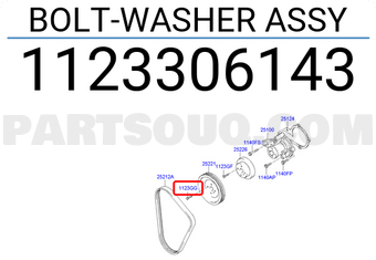 Hyundai / KIA 1123306143 BOLT-WASHER ASSY