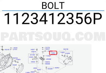 Hyundai / KIA 1123412356P BOLT