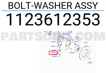 Hyundai / KIA 1123612353 BOLT-WASHER ASSY