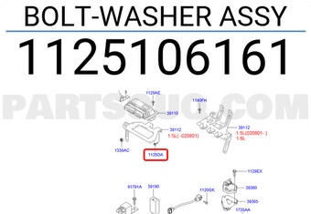 Hyundai / KIA 1125106161 BOLT-WASHER ASSY