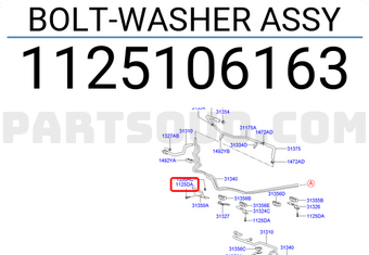 Hyundai / KIA 1125106163 BOLT-WASHER ASSY