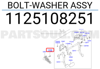 Hyundai / KIA 1125108251 BOLT-WASHER ASSY