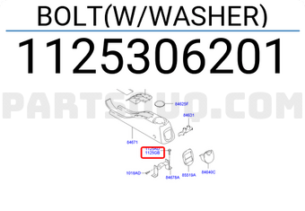 Hyundai / KIA 1125306201 BOLT(W/WASHER)