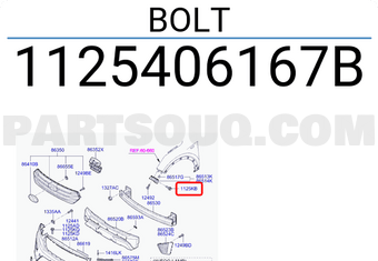 Hyundai / KIA 1125406167B BOLT