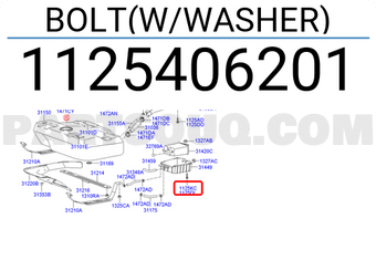 Hyundai / KIA 1125406201 BOLT(W/WASHER)