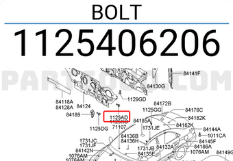Hyundai / KIA 1125406206 BOLT