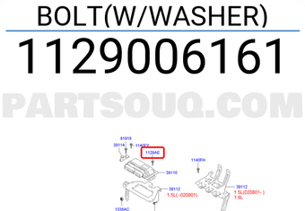 Hyundai / KIA 1129006161 BOLT(W/WASHER)
