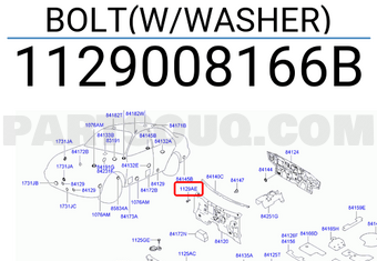 Hyundai / KIA 1129008166B BOLT(W/WASHER)