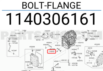 Hyundai / KIA 1140306161 BOLT-FLANGE