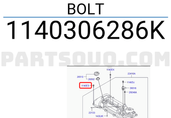 Hyundai / KIA 1140306286K BOLT
