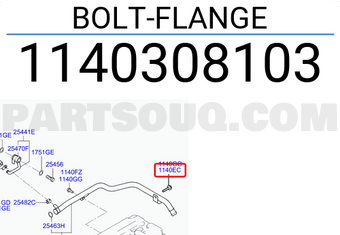 Hyundai / KIA 1140308103 BOLT-FLANGE
