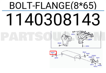 Hyundai / KIA 1140308143 BOLT-FLANGE(8*65)