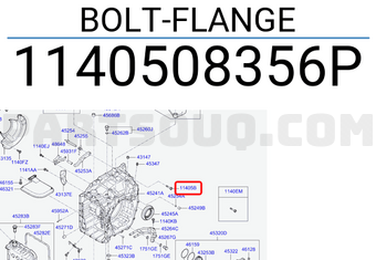 Hyundai / KIA 1140508356P BOLT-FLANGE