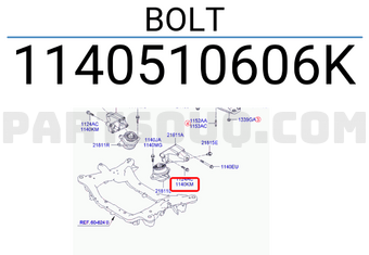 Hyundai / KIA 1140510606K BOLT