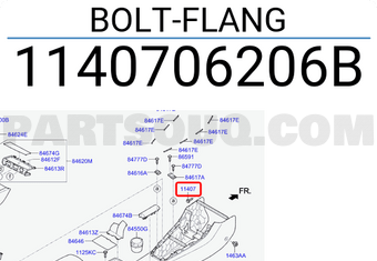 Hyundai / KIA 1140706206B BOLT-FLANG