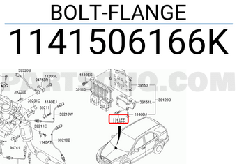 Hyundai / KIA 1141506166K BOLT-FLANGE