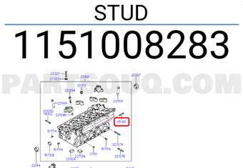 Hyundai / KIA 1151008283 STUD