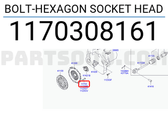 Hyundai / KIA 1170308161 BOLT-HEXAGON SOCKET HEAD
