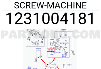 Hyundai / KIA 1231004181 SCREW-MACHINE