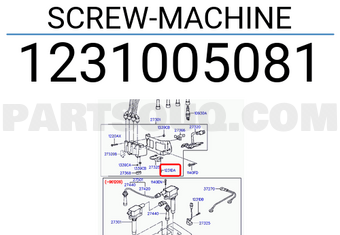Hyundai / KIA 1231005081 SCREW-MACHINE