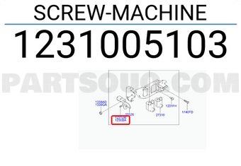 Hyundai / KIA 1231005103 SCREW-MACHINE