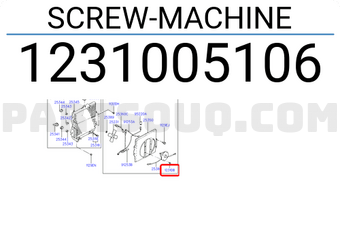Hyundai / KIA 1231005106 SCREW-MACHINE