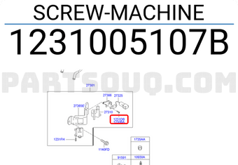 Hyundai / KIA 1231005107B SCREW-MACHINE