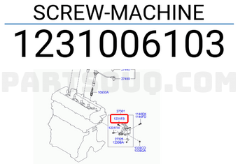 Hyundai / KIA 1231006103 SCREW-MACHINE