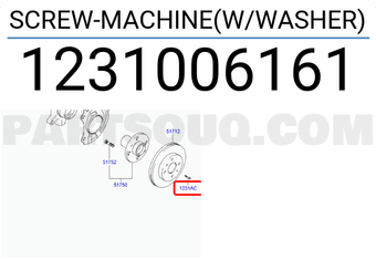 Hyundai / KIA 1231006161 SCREW-MACHINE(W/WASHER)