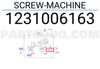 Hyundai / KIA 1231006163 SCREW-MACHINE