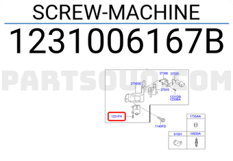 Hyundai / KIA 1231006167B SCREW-MACHINE