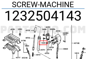 Hyundai / KIA 1232504143 SCREW-MACHINE