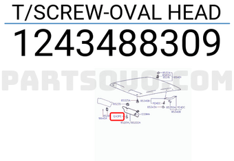 Hyundai / KIA 1243488309 T/SCREW-OVAL HEAD