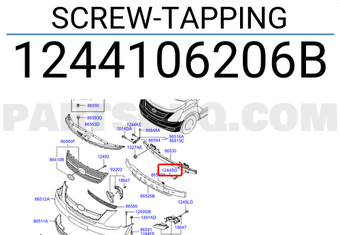 Hyundai / KIA 1244106206B SCREW-TAPPING