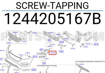 Hyundai / KIA 1244205167B SCREW-TAPPING