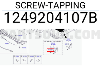 Hyundai / KIA 1249204107B SCREW-TAPPING