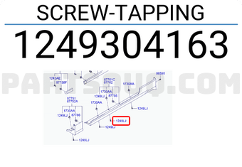 Hyundai / KIA 1249304163 SCREW-TAPPING